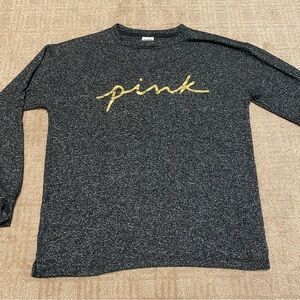 {Victoria's Secret | PINK} Cozy Long-Sleeve Sleep Shirt | Marbled Grey ~ Size XS